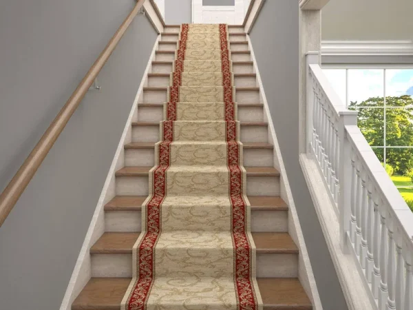Westerly Marash Luxury Collection 25' Stair Runner Rugs Stair Carpet Runner with 336,000 Points of Fabric per Square Meter, Veronica Ivory
