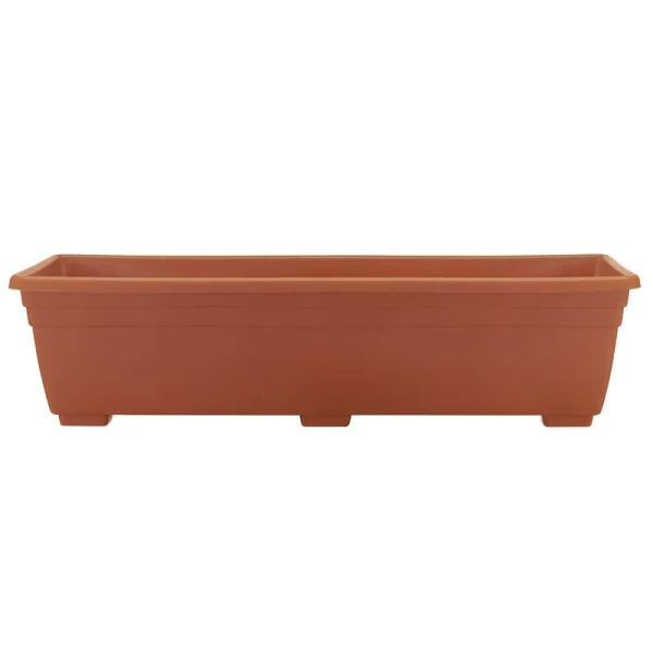 Garden Treasures 23.75-in W x 6-in H Terracotta Plastic Window Box