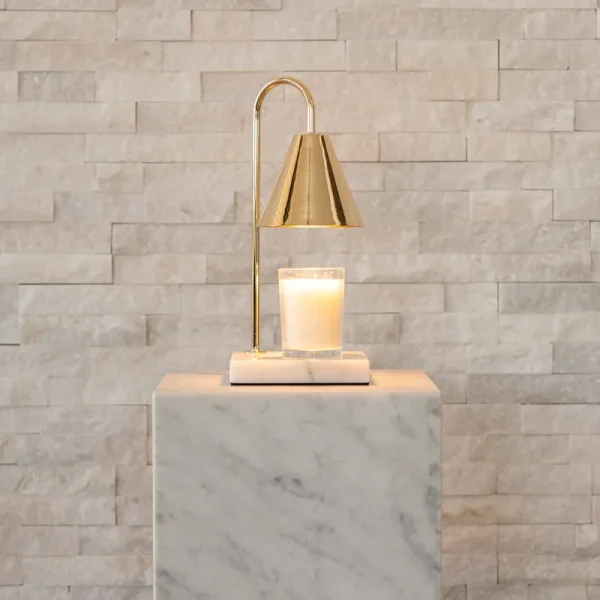 Everlasting Candle Warmer Gold- White Marble