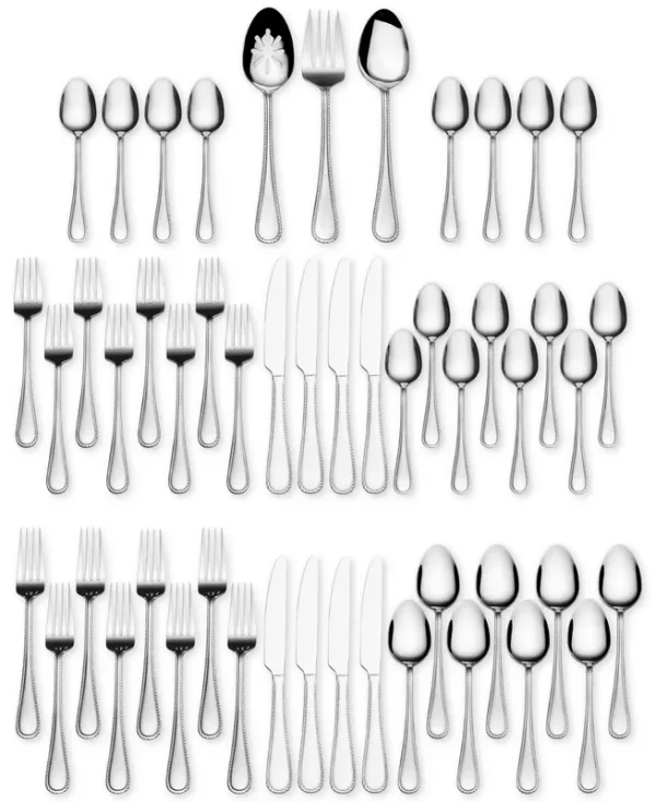 International Silver Adventure 51 Piece Stainless Steel Flatware Set
