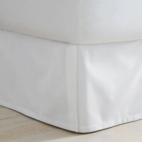 Company Cotton Wrinkle-Free 14 in. White Queen Bed Skirt