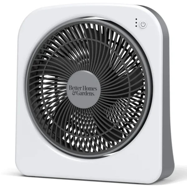 Better Homes & Gardens Dual Power Indoor & Outdoor Use 3 Speeds Portable Fan - White - 9 in