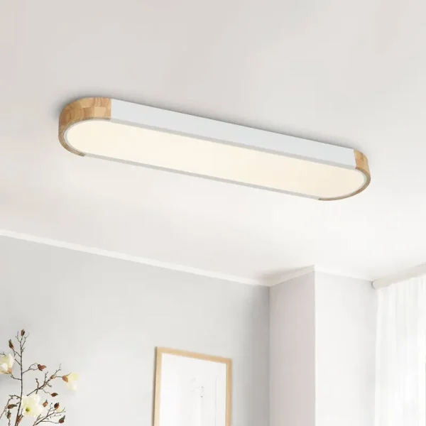 Nouria 1 - Light 37.4'' Simple Rectangle LED Flush Mount Orren Ellis Fixture Finish: White