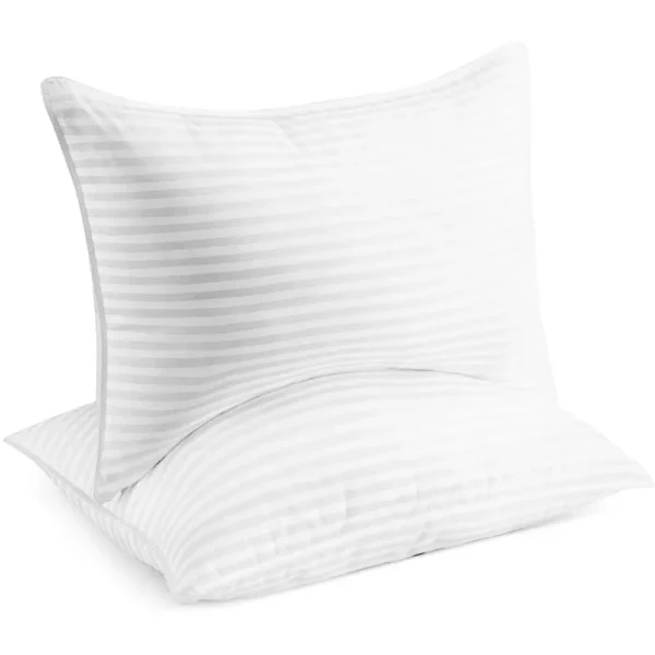 Beckham Hotel Collection Gel Pillow 2-Pack Luxury Plush Dust Mite Resistant Hypoallergenic King
