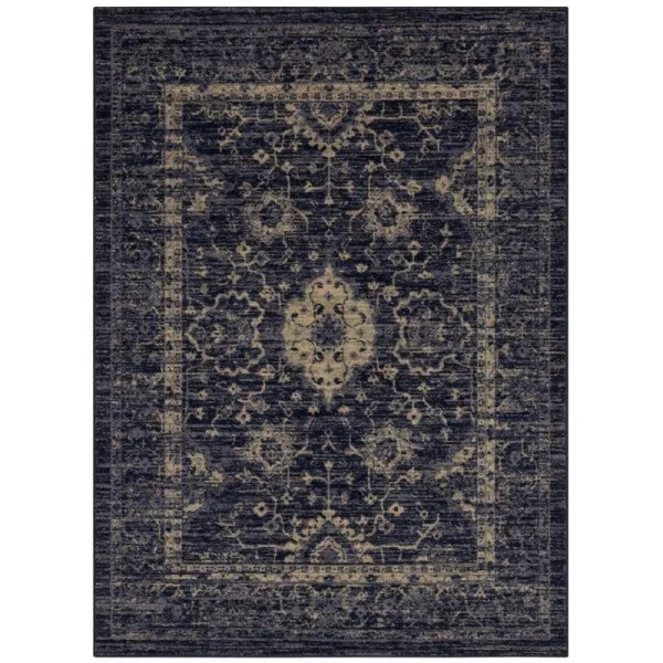 Indigo Vintage Distressed Area Rug 5'x7' Threshold