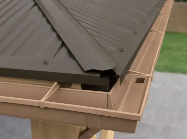 Yardistry Rain Gutter Kit for 12 x 20 Meridian Gazebo