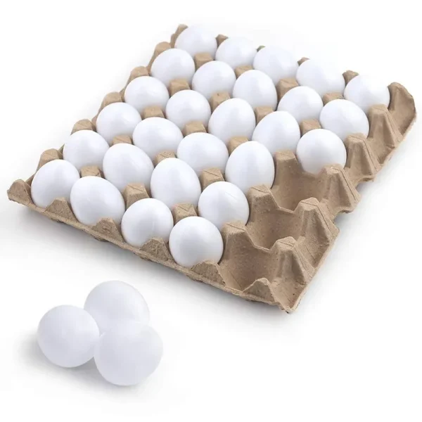 SallyFashion 30 Pcs White Plastic Eggs Paintable Easter Eggs Fake Eggs for Crafts Easter Hunts Basket Fillers Easter Gift and Party Favor