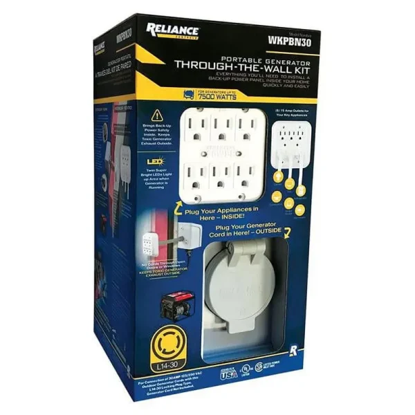 Reliance Controls WKPBN30 Portable Generator Through - the - Wall Kit Pwr Transfer