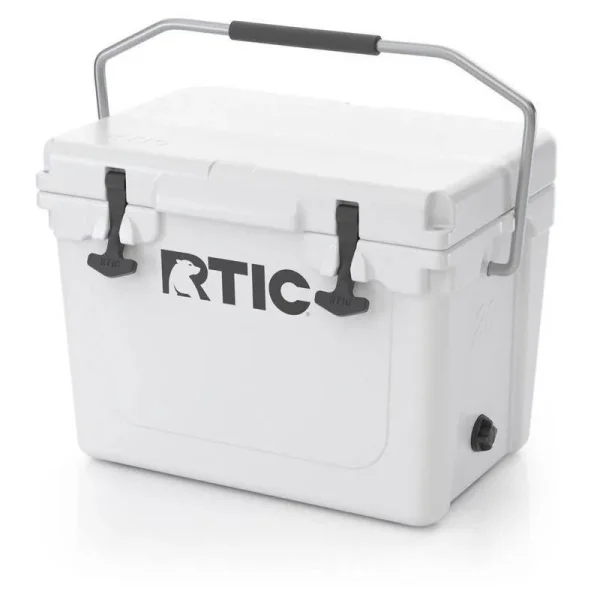 RTIC 20 qt Ultra-Tough Rotomolded Hard-Sided Ice Chest Cooler, White, Fits 30 Cans
