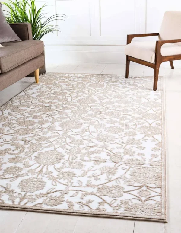 Unique Loom Taft Rushmore Snow White 7' x 10' Rug