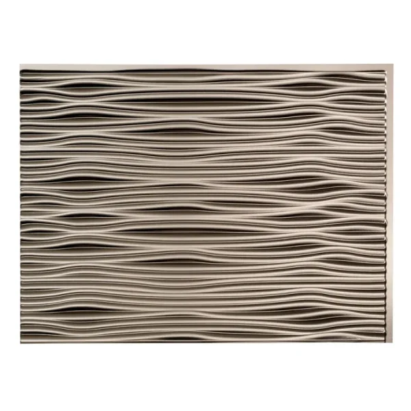 Fasade Waves Brushed Nickel 15-square Foot Backsplash Kit