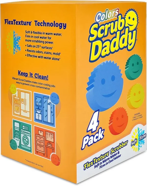 Scrub Daddy Sponge Set - Colors - Scratch-Free Scrubbers
