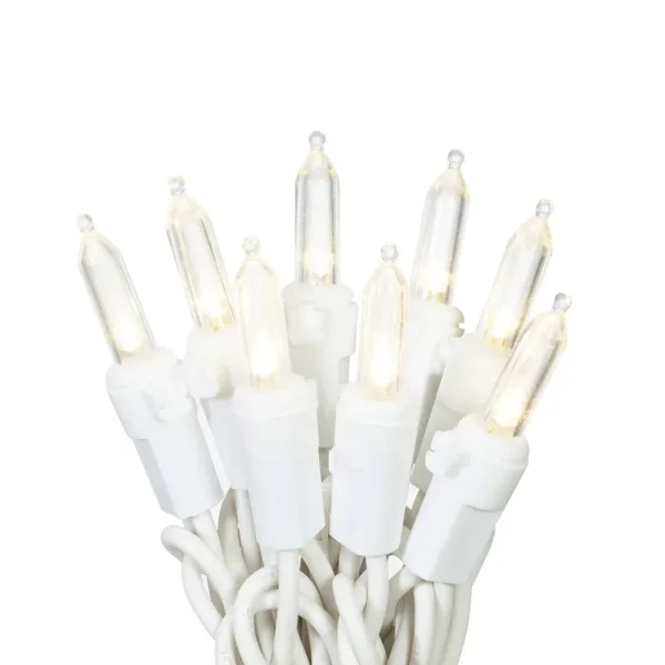 Mainstays 100-Count White Wire Outdoor LED Mini String Lights - 100 ct