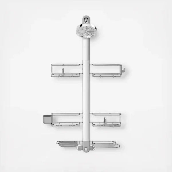 simplehuman Adjustable Shower Caddy XL, Stainless Steel and Anodized Aluminum