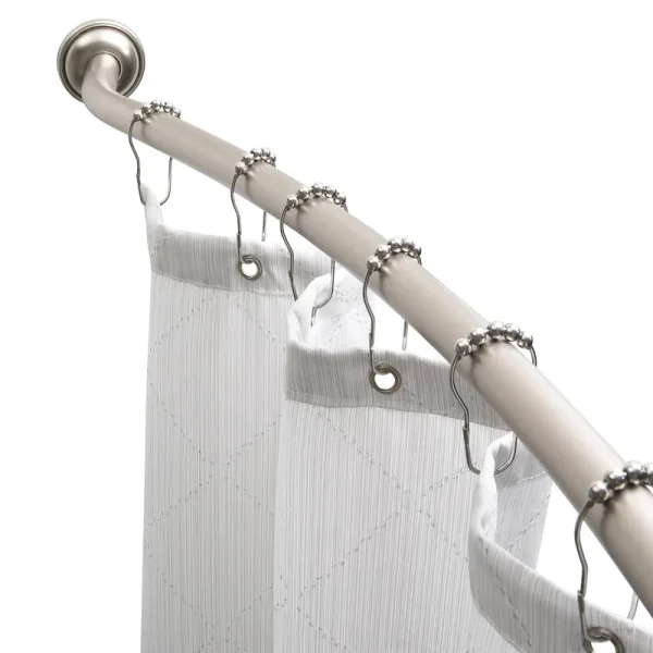 Bath Bliss Curved Shower Rod - Satin