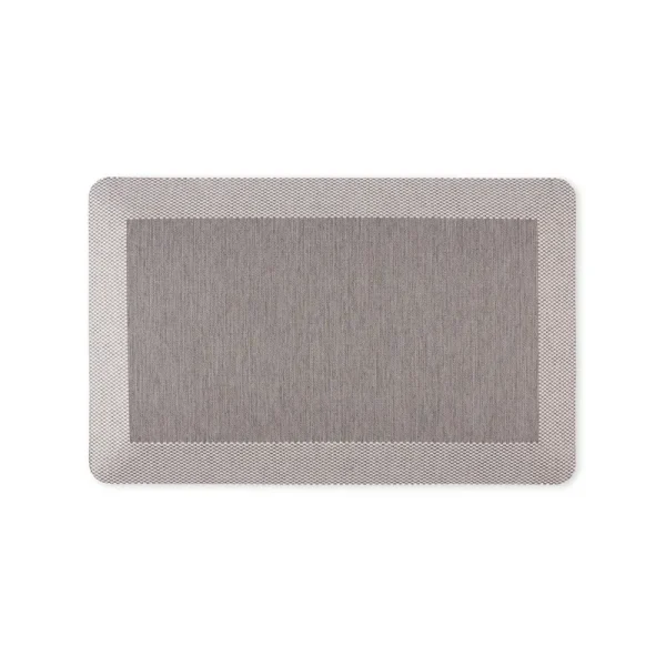 Martha Stewart Mira Modern Heathered Anti-Fatigue Air-Infused Kitchen Mat, Grey, 19.6"x32"