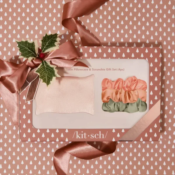 Kitsch Satin Pillowcase & Scrunchie 4pc Gift Set