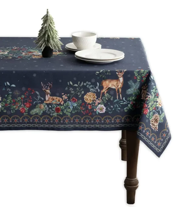Maison d' Hermine Table Cover 100% Cotton 60"x60" Decorative Tablecloth Washable Square Tablecloths, Dining, Home, Wedding, Banquet, Buffet,