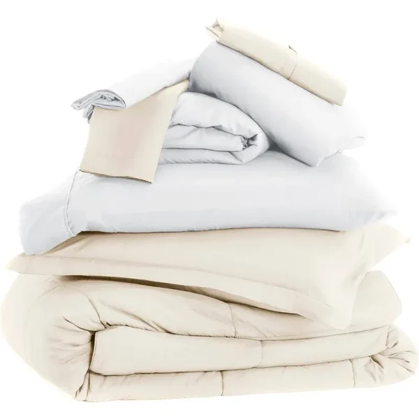 Soft Essentials 8-piece Bed-in-a-Bag - Ivory - California King