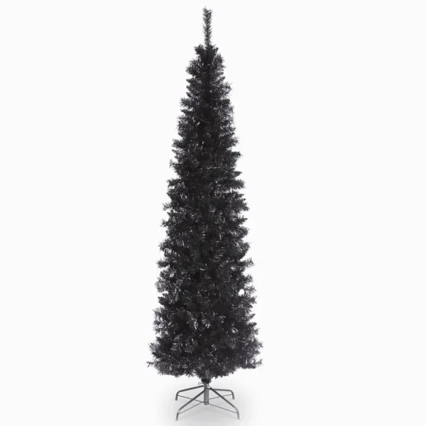 National Tree Black Tinsel Tree 6'