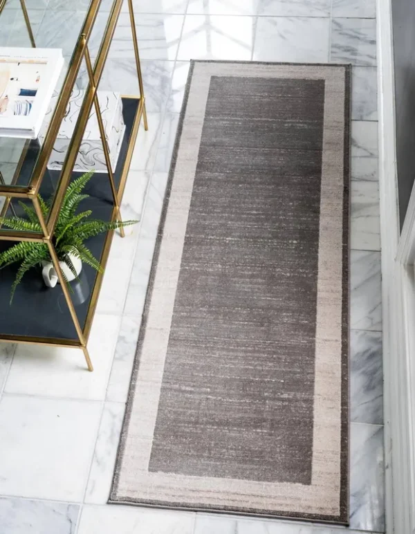 Unique Loom Uptown 14 ft Runner Gray Area Rug