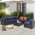 7PCS/Brown Rattan/Blue Cushion