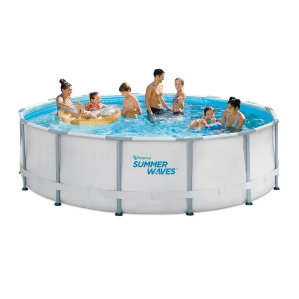 Summer Waves 14ft Elite Frame Pool with Filter Pump, Cover, and Ladder