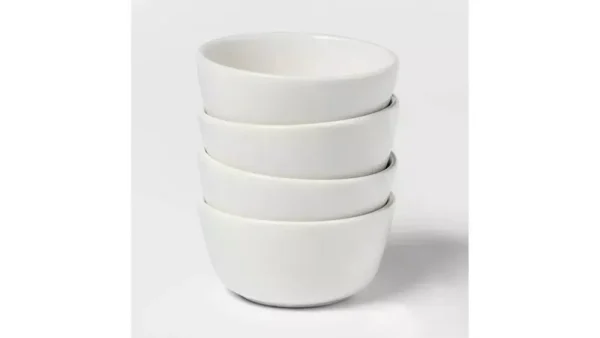 8oz 4pk Stoneware Avesta Bowls White - Threshold