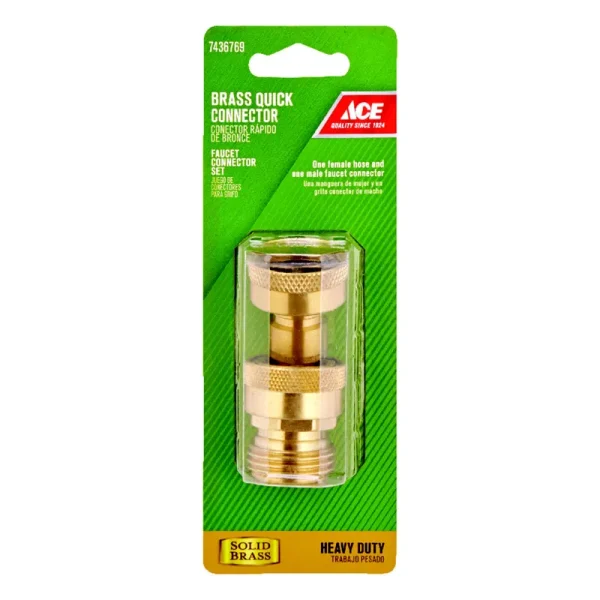 Ace 3/4 in. Brass Threaded Male/Female Quick Connector Faucet Set