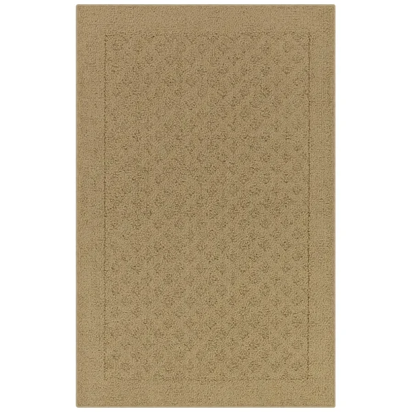 Mainstays Dylan Solid Diamond Traditional Beige Area Rug, 2'6"x3'10"