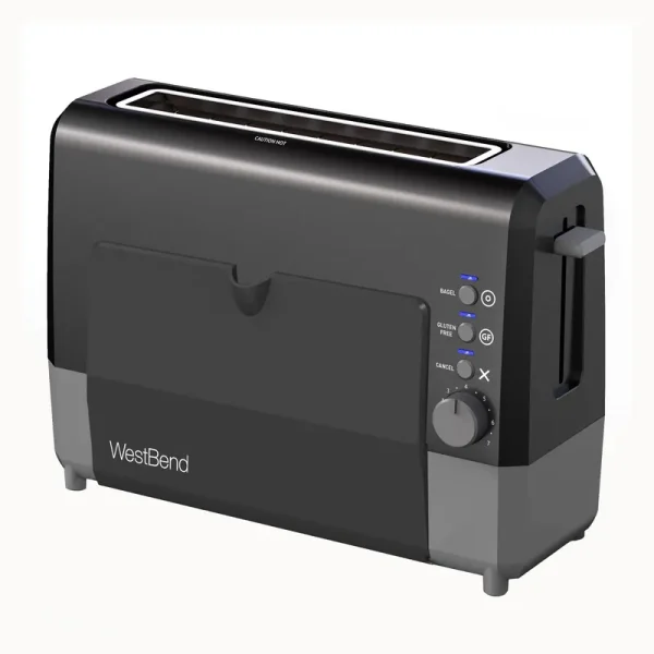 West Bend 77224 QuikServe Slide Through Wide-Slot Toaster with Cool