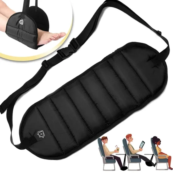 TUUFUN ZOKLU Foot Rest Airplane Travel Footrest - Flight Leg Hammock Hanger Sling to Prevent Back, Leg, Knee, Hip Pain & Stiffness - Portable Travel
