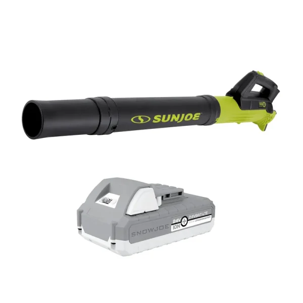 Sun Joe 24V-TB-LTE Cordless Compact Turbine Jet Blower 24-Volt 2.0-Ah