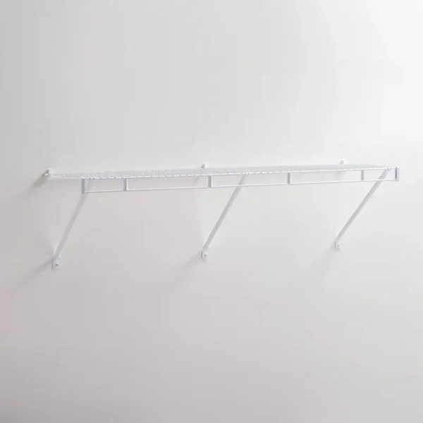 Rubbermaid 4' x 12" White Wardrobe Shelf Kit