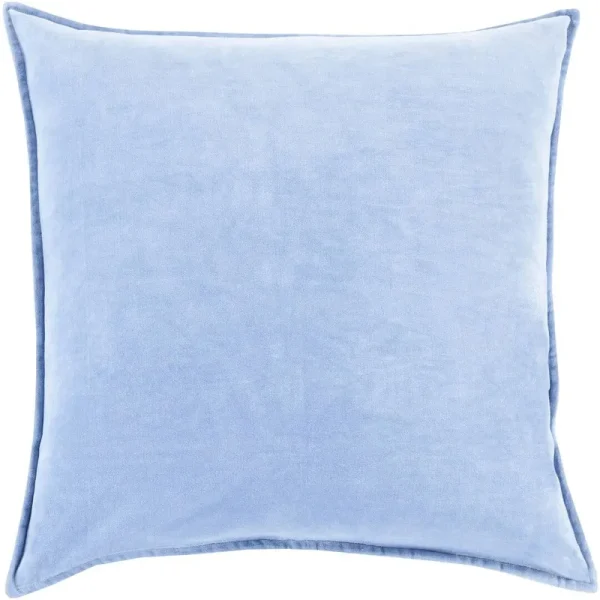 Edgar Square 100% Cotton Pillow Cover Color: Bright Blue, Fill Material: Polyester/Polyfill, Size: 18'' x 18''