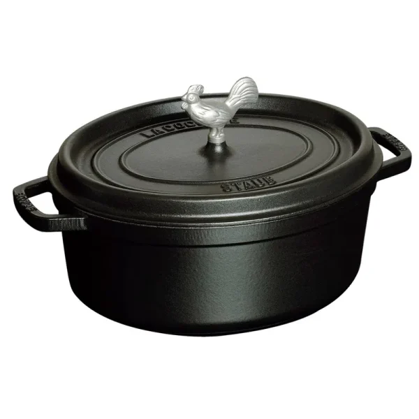 Staub - Cast Iron 5.75-qt Coq Au VIN Cocotte - Black Matte
