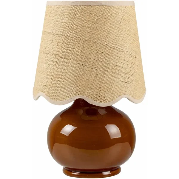 Momsen Lamp Size: 13" H x 8" W x 8" D, Base Color: Brown