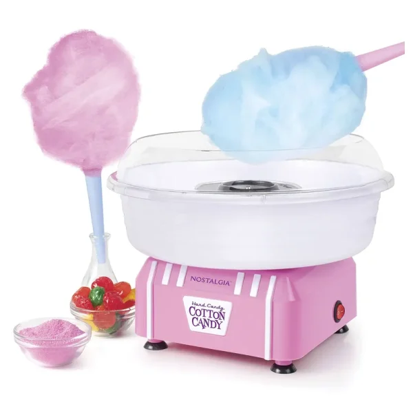 Nostalgia PCM205PK Hard & Sugar Free Candy Cotton Candy Maker, Pink
