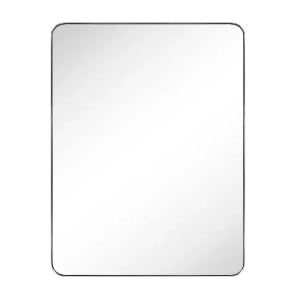 Kengston Modern & Contemporary Rectangular Bathroom Vanity Mirrors 17 Stories Size: 40" x 30", Finish: Brushed Nickel