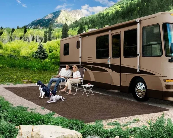 Prest-O-Fit 2-1080 Espresso 6' x 9' Patio Rug