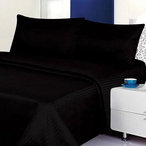 Deluxe 4 Piece Microfiber Sheet Set (Full, Black)