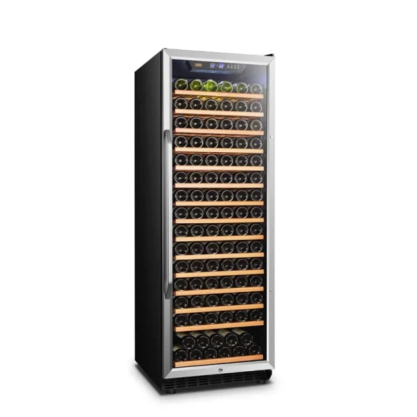 Lanbo 171 Bottle Built-In Single Zone Compressor Wine Fridge, 24 Inches Wide, Black