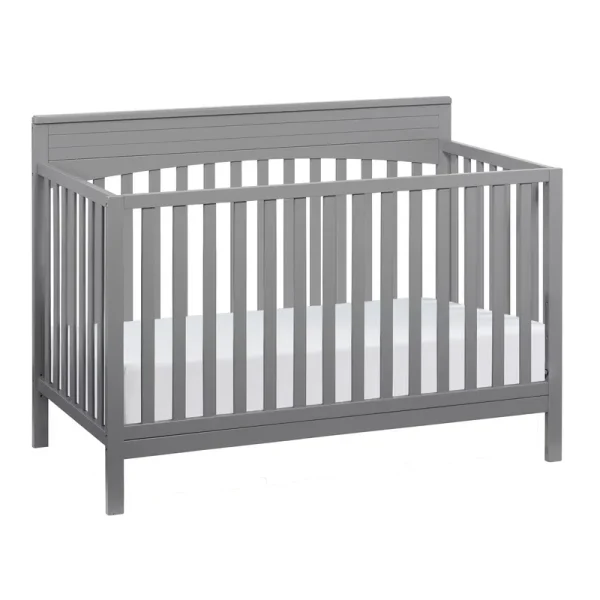 Oxford Baby Harper 4 - in - 1 Convertible Crib, Dove Gray, GREENGUARD Gold Certified, Wooden Crib