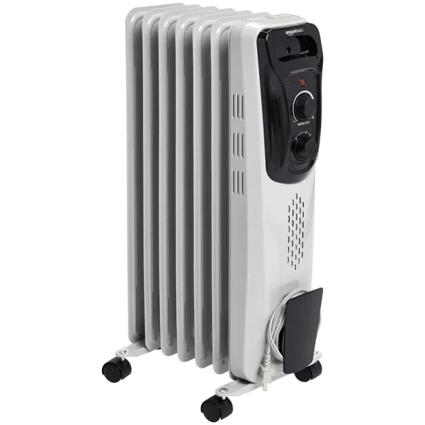 AmazonBasics Indoor Portable Radiator Heater - White