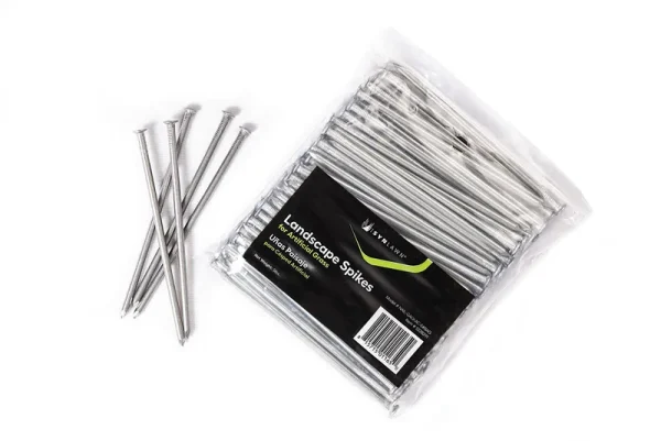 Synlawn Galvanized Steel Landscape Spike - 5.5-in Length, 1.5-in Thickness - Multipurpose Metal Stake for Artificial Grass - Residential/Commercial