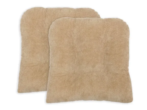Delano Memory Foam Chair Pad - Light Taupe - Set of 2