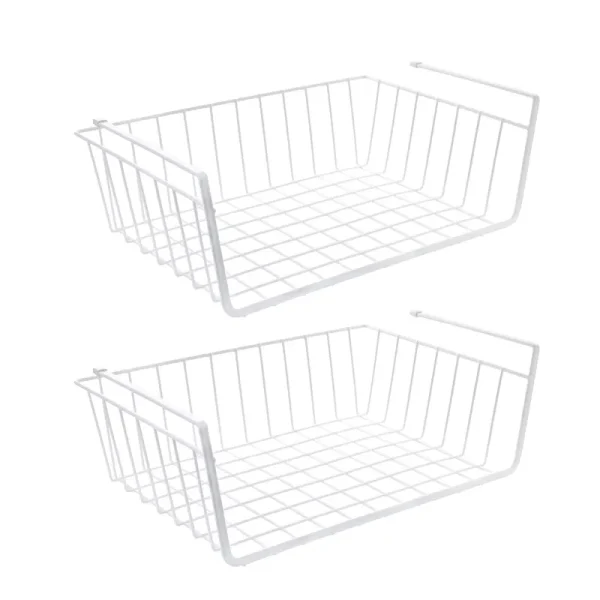 Mainstays Under Cabinet Baskets, 2 Count, White