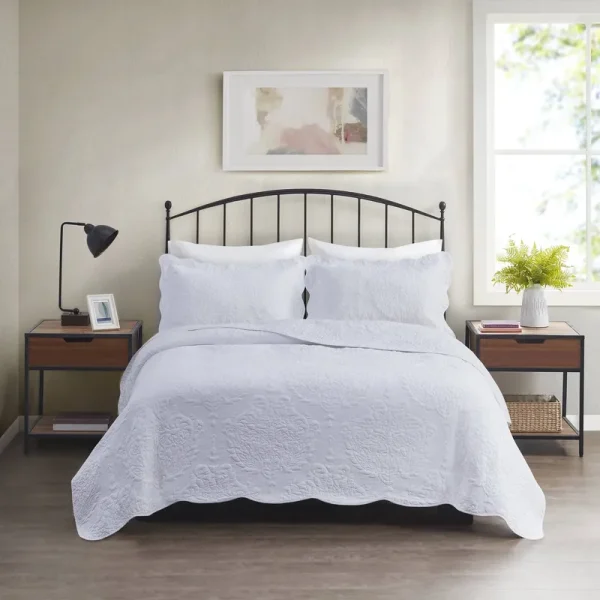 Better Homes & Gardens Paisley Medallion Cotton King Sham - White - 2 ct