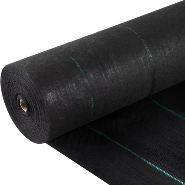 VEVOR Weed Barrier Landscape Fabric, 5 x 250 ft, 5 oz Premium Woven Ground Cover Heavy Duty PP Material & Easy Setup, du