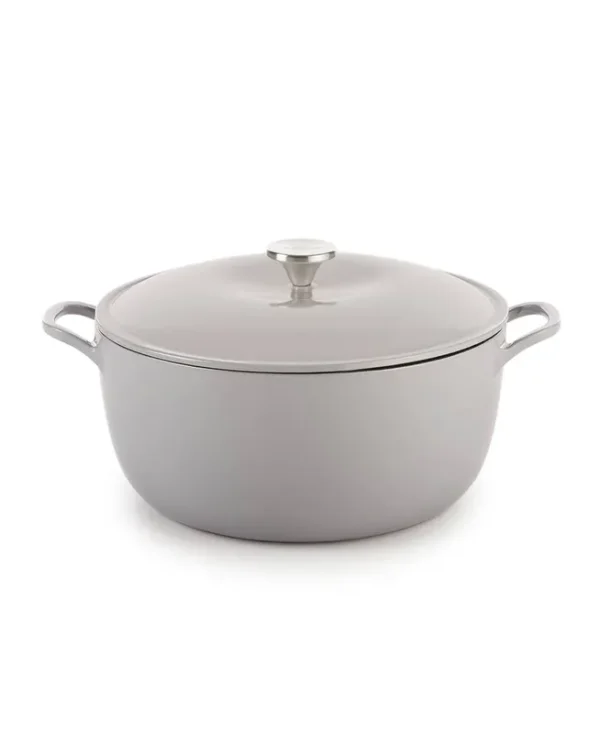 The Cellar Enameled Cast Iron 8-Qt. Round Dutch Oven, Created for Macy's - Grey